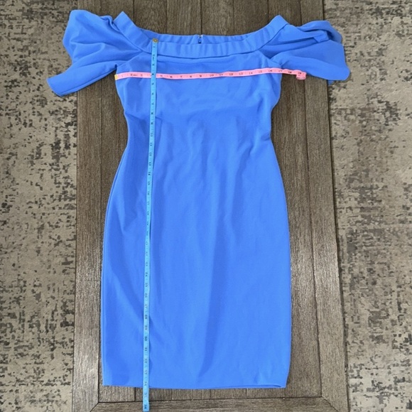 Eliza J Off-the-Shoulder Bell Sleeve Sheath Dress - Picture 10 of 12